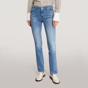7 For All Mankind Mid Rise Straight Leg Jeans